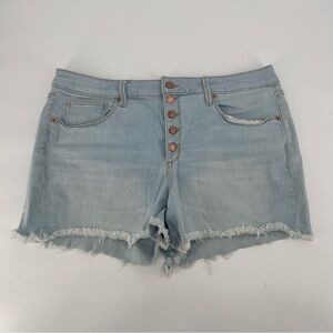 Universal Thread Cut Off Button Fly Jean Shorts Size 16 Women’s